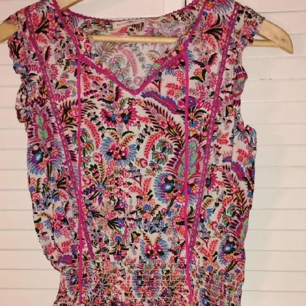 NATURAL LIFE Floral Jumpsuit with Pink and Red Accents - Picture 2 of 7